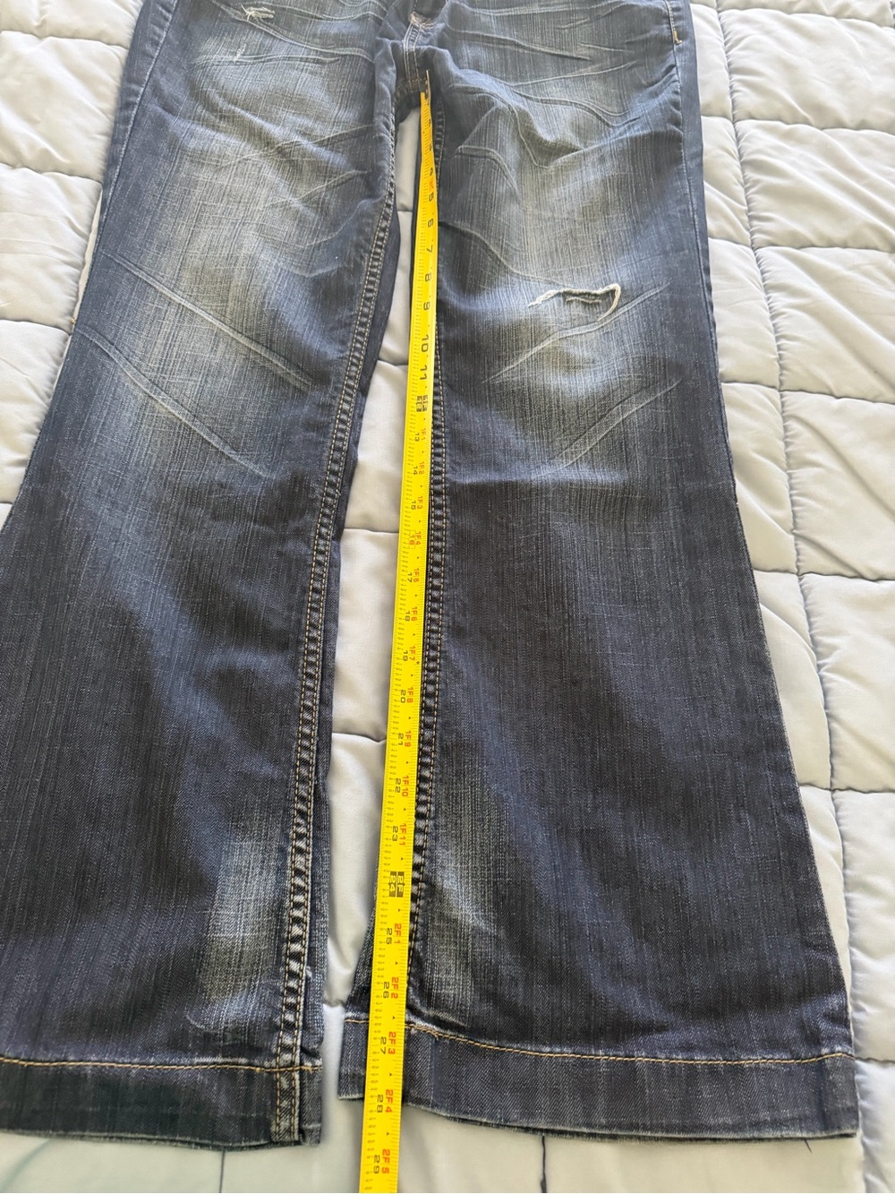 Vigold Dark Blue Faded Flare Jeans - Picture 2 of 4